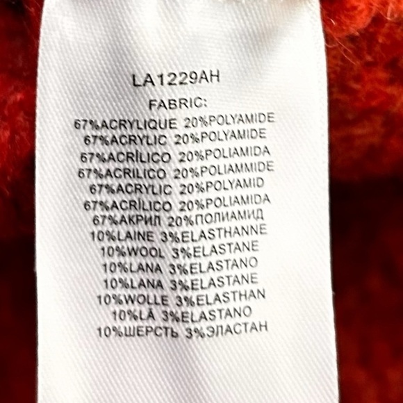 Molly Bracken Women's Chunky Knit Oversized Red Sweater-Medium - Picture 7 of 10